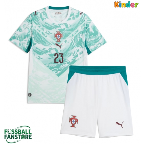 Portugal Vitinha #23 Replik Auswärtstrikot Kinder WM 2026 Kurzarm (+ Kurze Hosen)